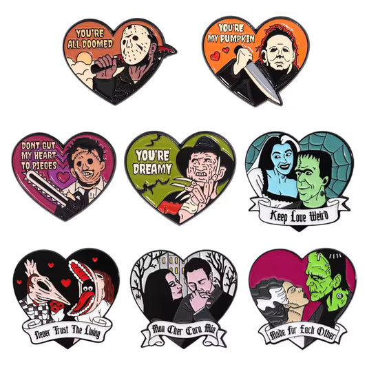 Horror Icons & Couples Enamel Pins