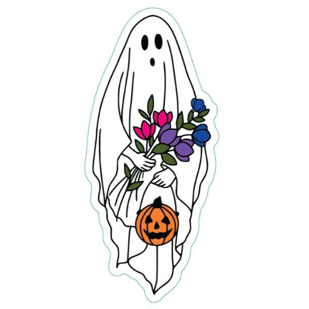 Spooky Ghost Pride Flag Sticker