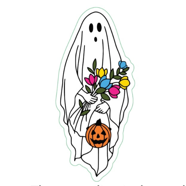 Spooky Ghost Pride Flag Sticker