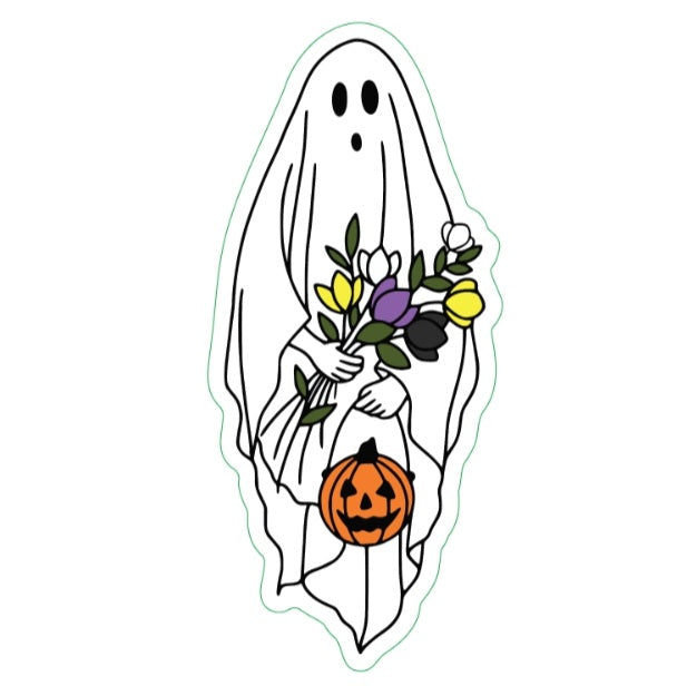 Spooky Ghost Pride Flag Sticker