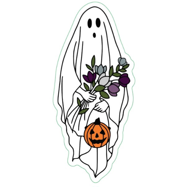 Spooky Ghost Pride Flag Sticker