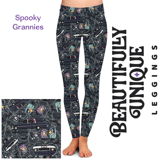 Spooky Grannies Semi-Exclusive Leggings - High-quality Handcrafted Vibrant