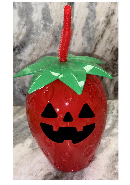 Jumbo Summerween Strawberry Tumbler