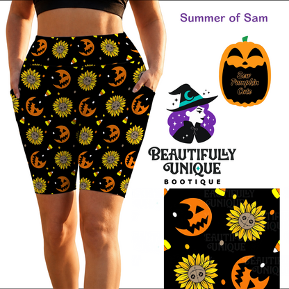 Pre-Order: “Summer of Sam” Biker Shorts with Pockets (Limited Edition – Sew Cute Pumpkin Exclusive)