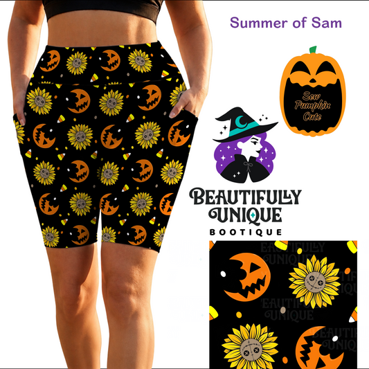Pre-Order: “Summer of Sam” Biker Shorts with Pockets (Limited Edition – Sew Cute Pumpkin Exclusive)