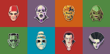 Movie Monsters Enamel Pins