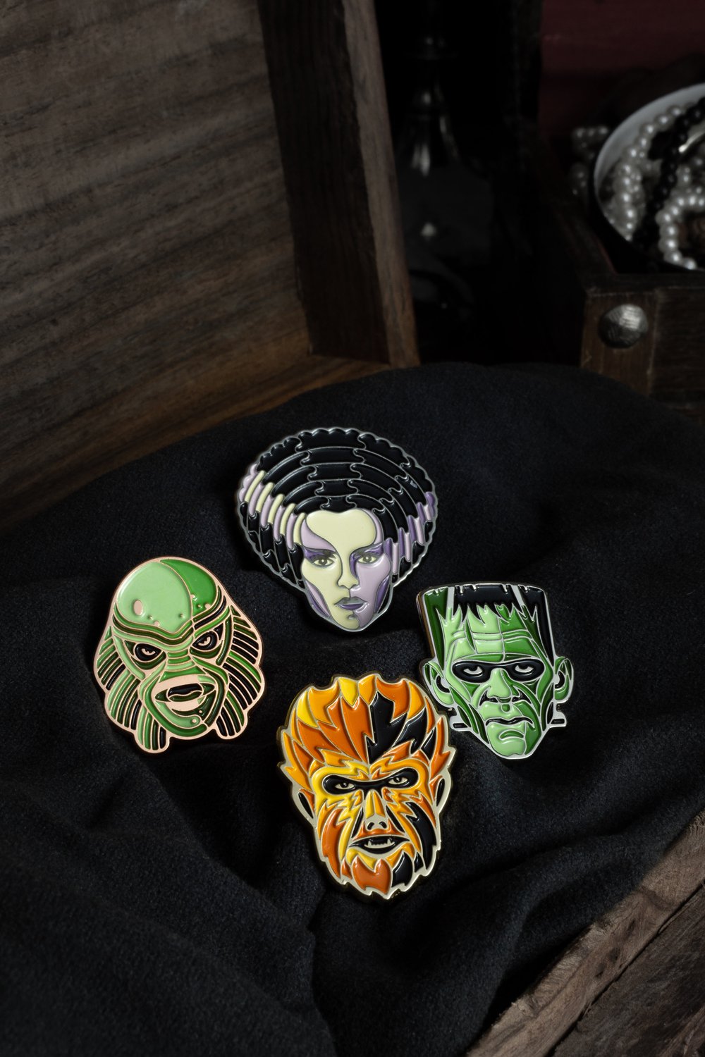 Movie Monsters Enamel Pins