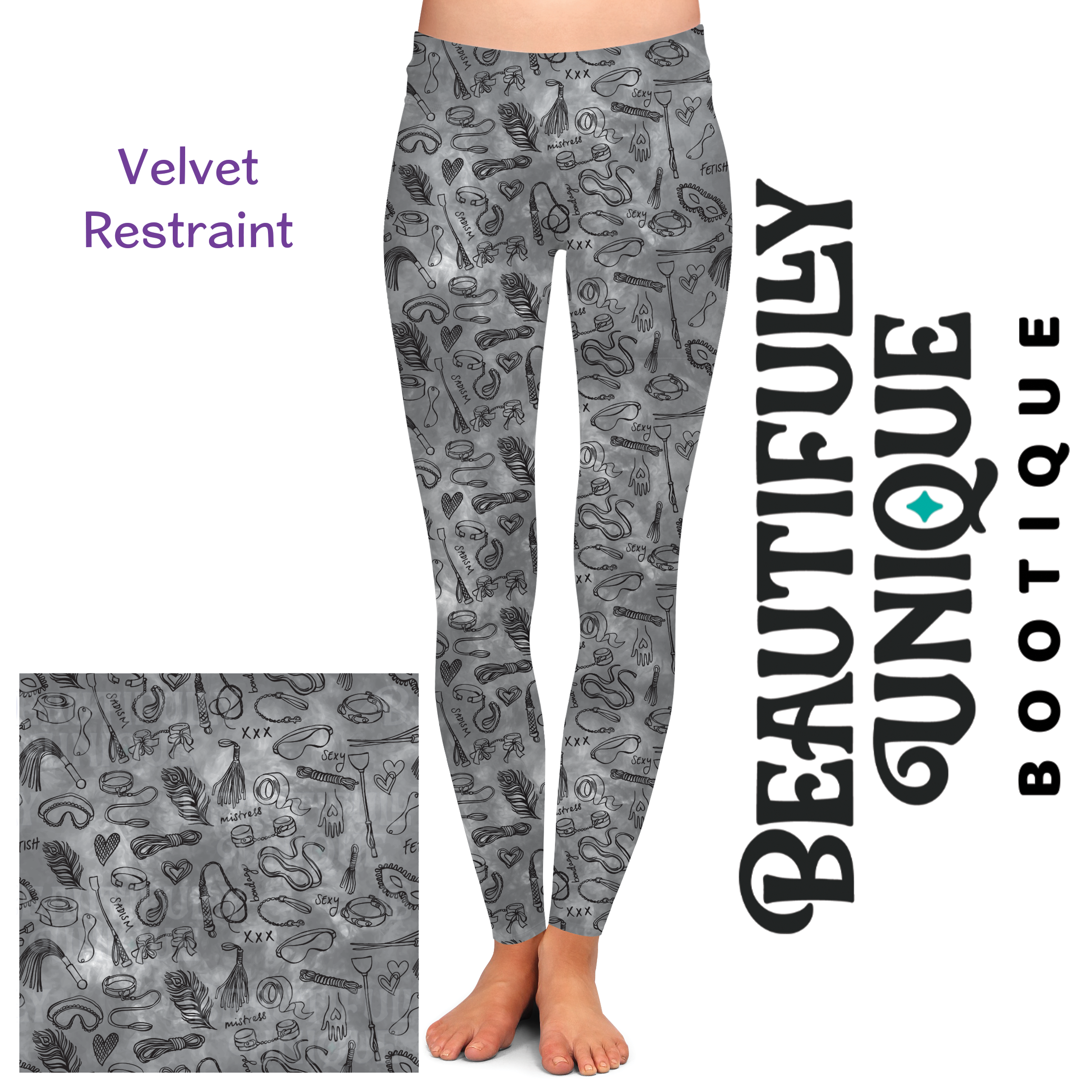 Velvet Restraint Exclusive Leggings - High-quality Handcrafted Vibrant ...