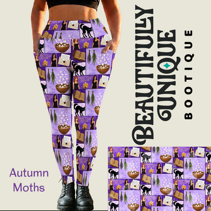 Velvet Spell Semi-Exclusive Leggings - High-quality Handcrafted Vibrant Witchy Witchcraft Magick Magic