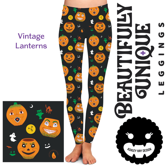 Vintage Lanterns - Ashley Hay Design (Exclusive) - Pocket Leggings