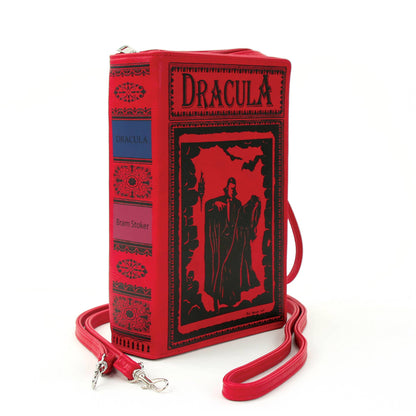 Dracula Book Crossbody Bag, Gothic Vampire Purse, Dark Academia Literary Crossbody Clutch Bag