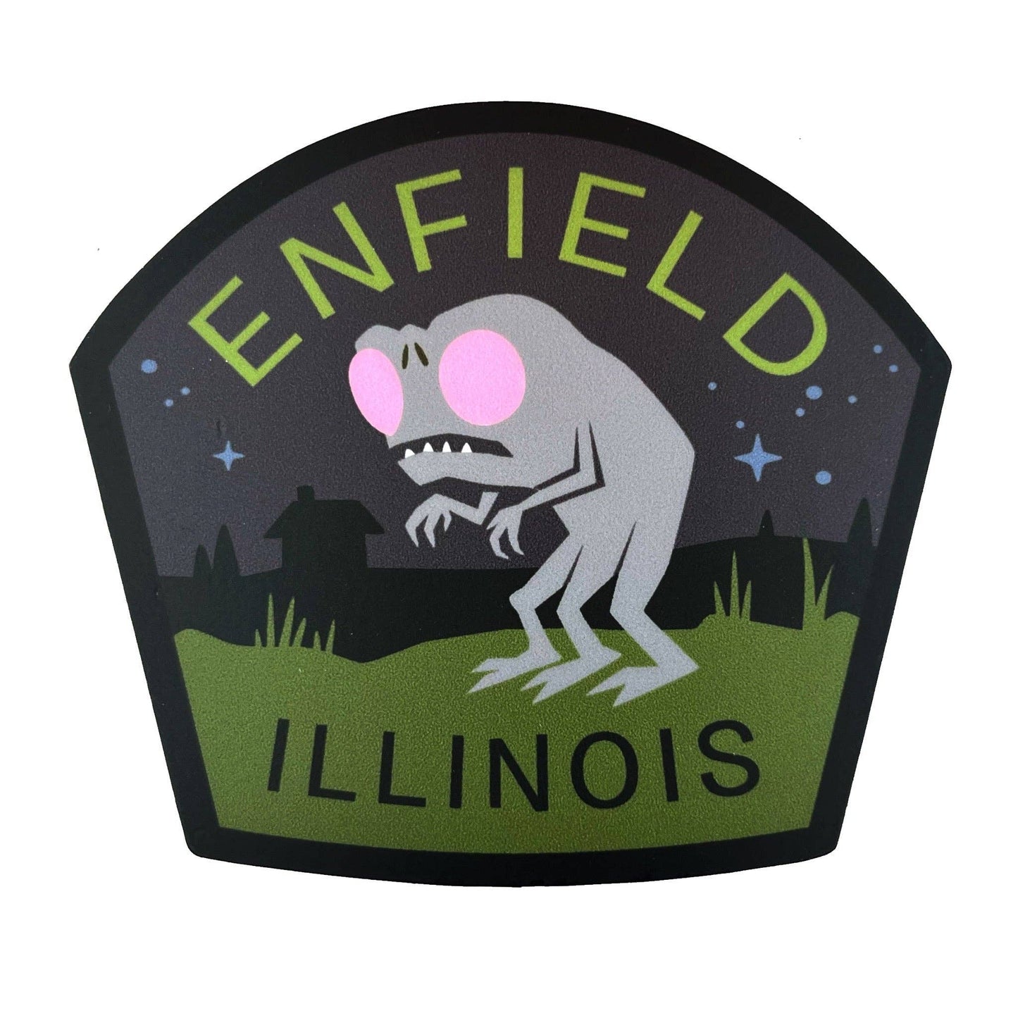 Enfield, Illinois Travel Sticker (Monsterologist)
