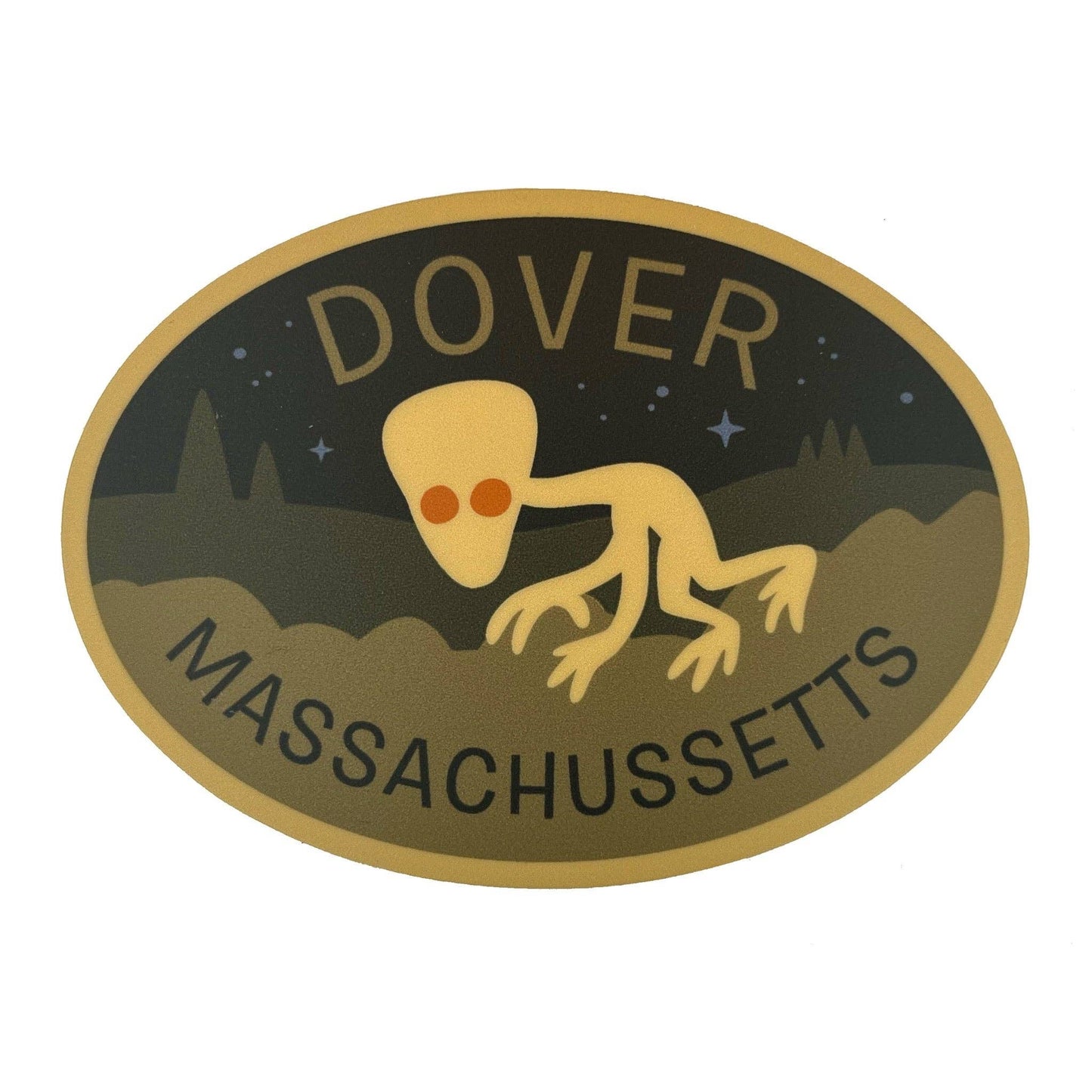 Dover, Massachusetts Travel Sticker (Monsterologist)