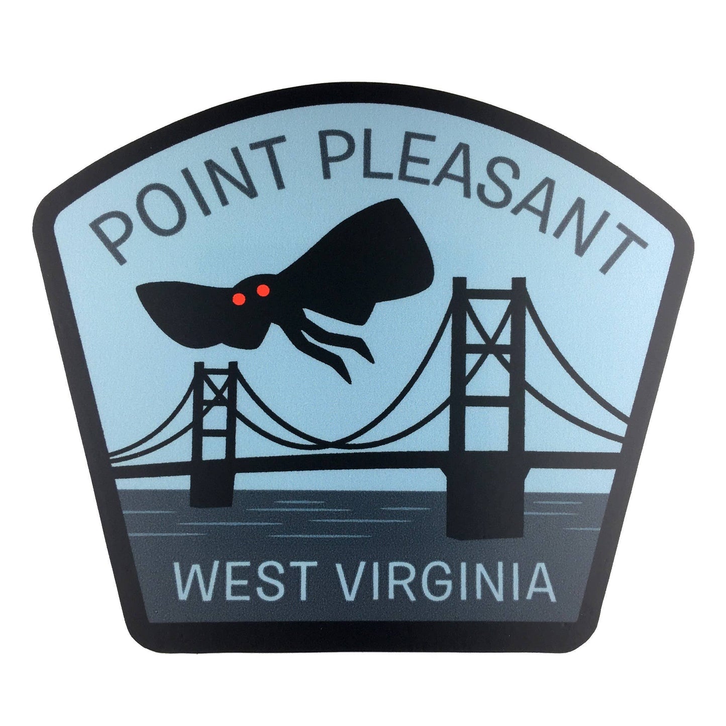 Point Pleasant, West Virginia Mothman Travel Sticker (Monsterologist)
