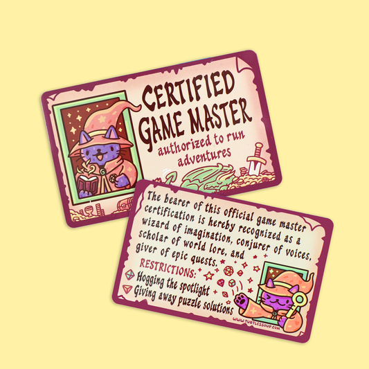 Certified Game Master, Dungeons, Art, Novelty ID Card (Turtle's Soup)