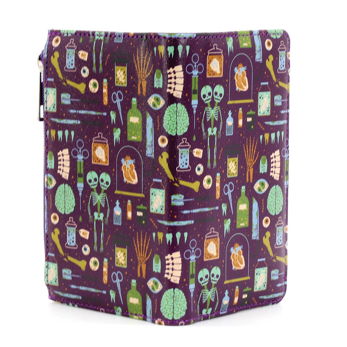 Oddities Gothic Wallet with Wristlet, Spooky Curiosities Wallet, Alternative Book Style Vinyl Wallet