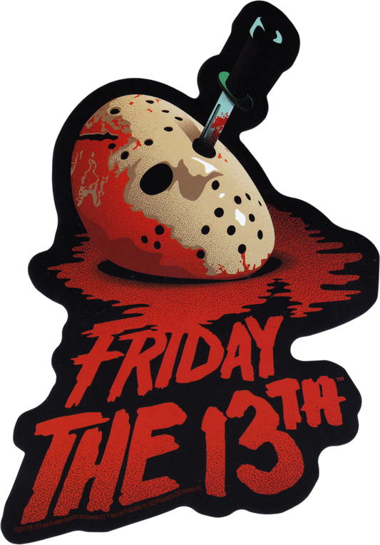 Jason's Bloody Mask And Knife Sticker