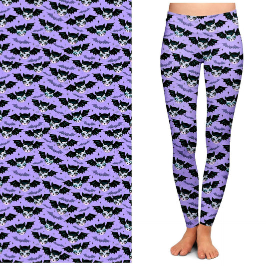 "Battylicious" Leggings by Miss Fluff x Lipstick & Chrome PURPLE