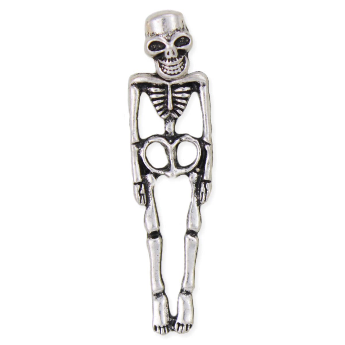 Silver Skeleton Front & Back Hanging Earrings