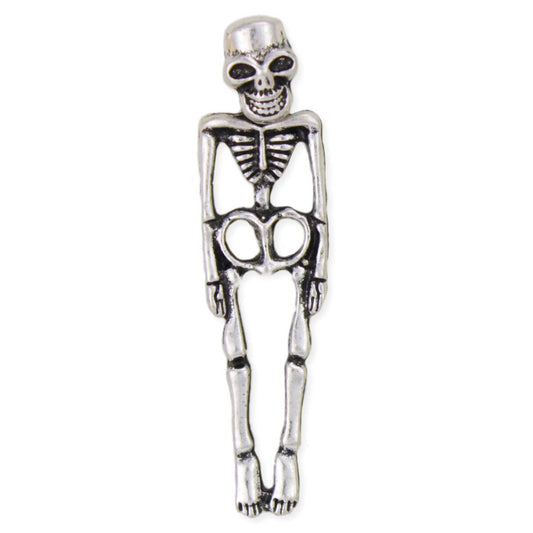 Silver Skeleton Front & Back Hanging Earrings