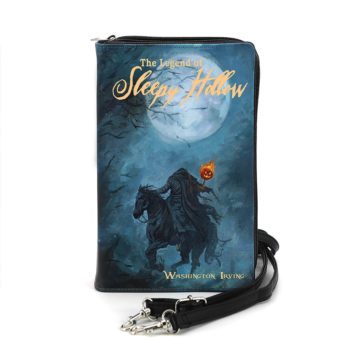 Legend of Sleepy Hollow Book Clutch Bag, Gothic Literary Purse, Dark Academia Halloween Crossbody Clutch