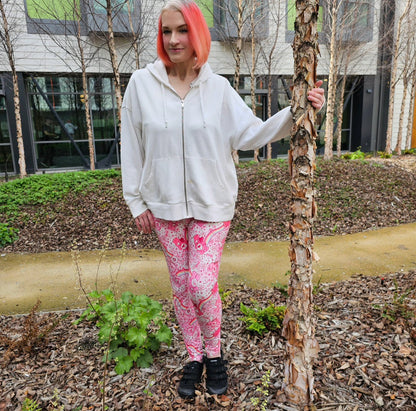 Care Hearts (Semi-Exclusive) - 1980s Cartoon Hearts Valentine's Day Love High-quality Handcrafted Vibrant Leggings