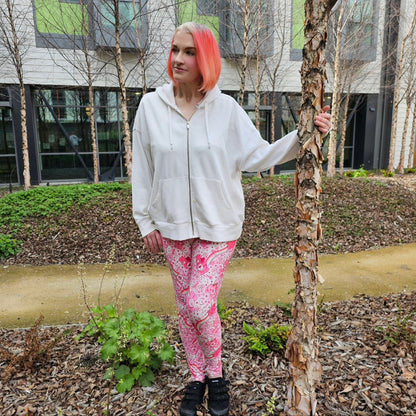 Care Hearts (Semi-Exclusive) - 1980s Cartoon Hearts Valentine's Day Love High-quality Handcrafted Vibrant Leggings