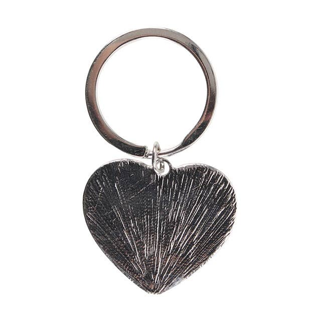 Goth Mum Mom Black Heart Keyring