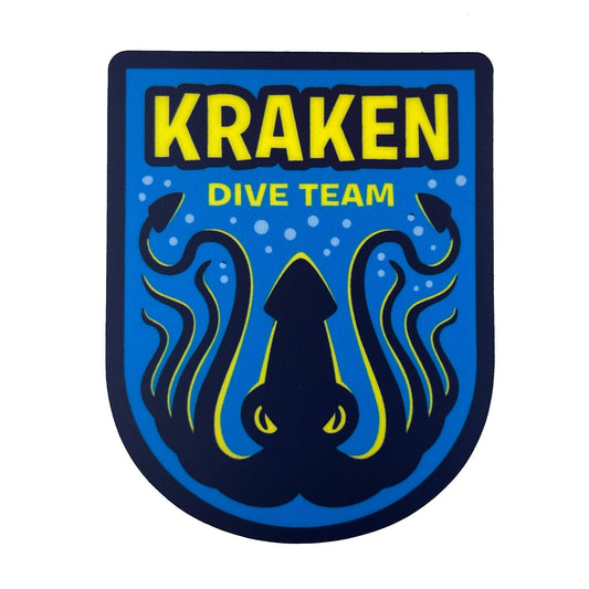 Kraken Dive Team Military Insignia Cryptozoology Vinyl Sticker (Monsterologist)