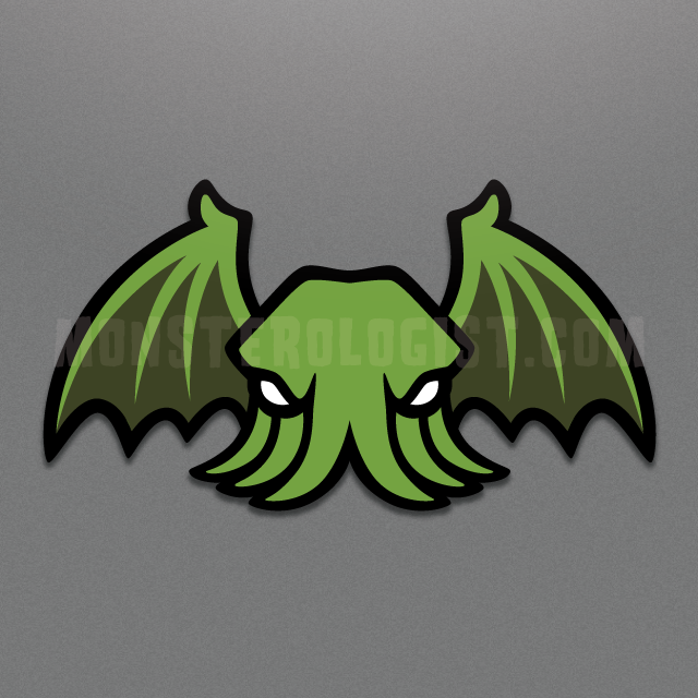 Winged Cthulhu Sticker (Monsterologist)