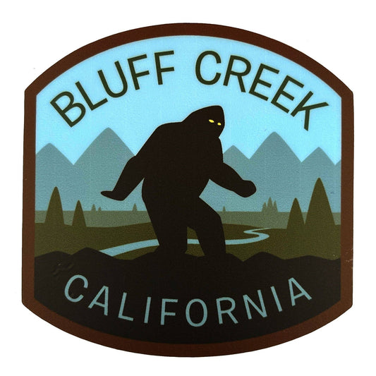 Bluff Creek, California Travel Sticker (Monsterologist)
