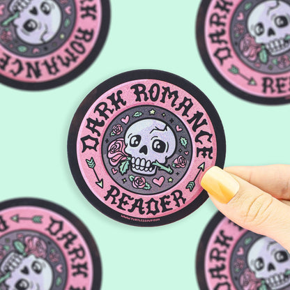 "Dark Romance Reader" | Bookish | Holo | Vinyl Sticker (Turtle's Soup)