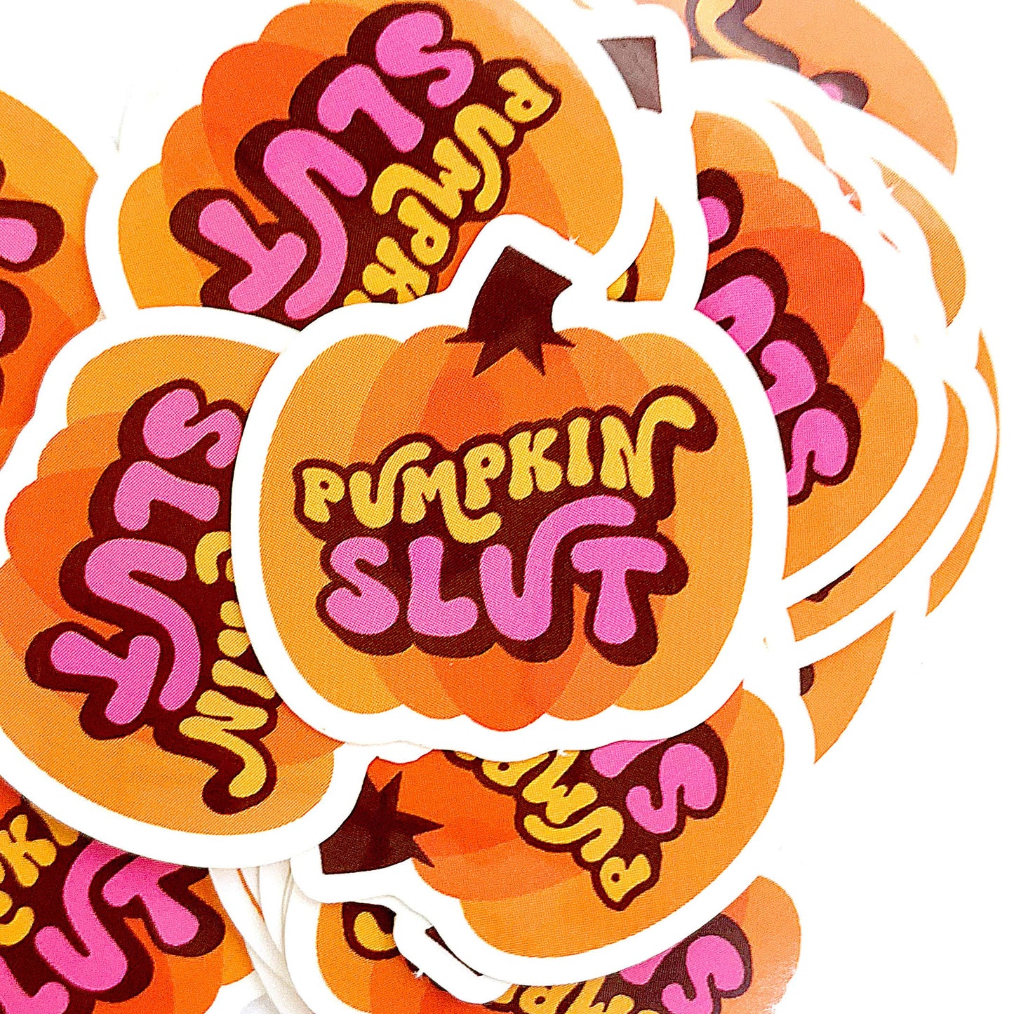 "Pumpkin Slut" Mini Sticker (Krystan Saint Cat)