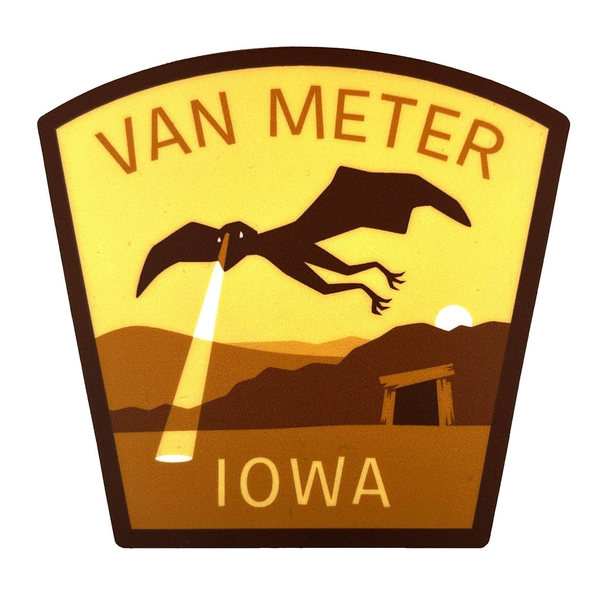 Van Meter, Iowa Travel Sticker (Monsterologist)