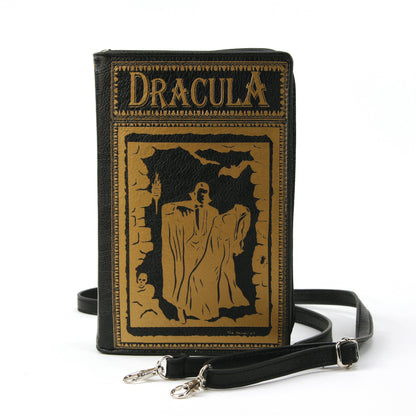 Dracula Book Crossbody Bag, Gothic Vampire Purse, Dark Academia Literary Crossbody Clutch Bag
