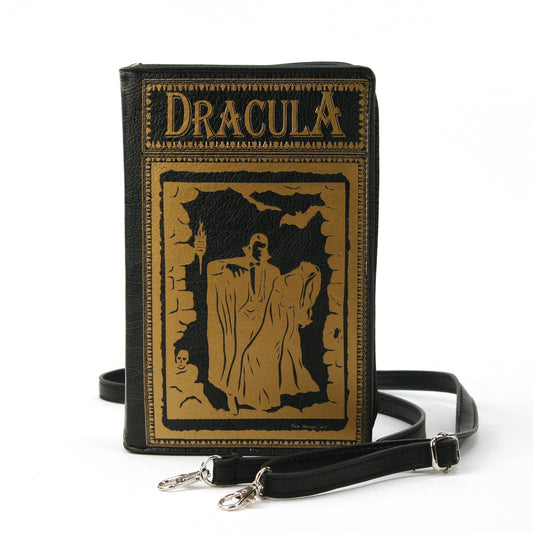 Dracula Book Crossbody Bag, Gothic Vampire Purse, Dark Academia Literary Crossbody Clutch Bag
