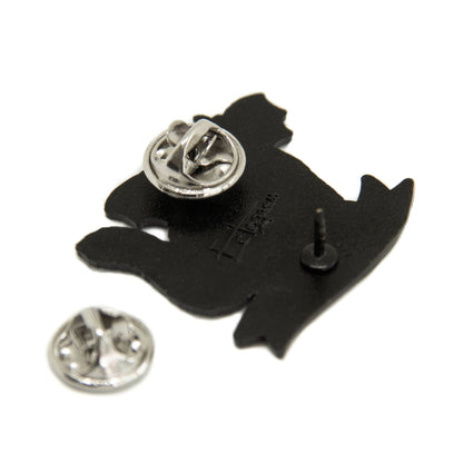 "Evil As Heck" Halloween Devil Cat Enamel Pin (Ectogasm)