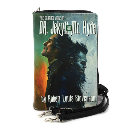 Dr Jekyll and Mr Hyde Book Clutch Bag, Gothic Literary Purse, Dark Academia Book Style Crossbody Clutch