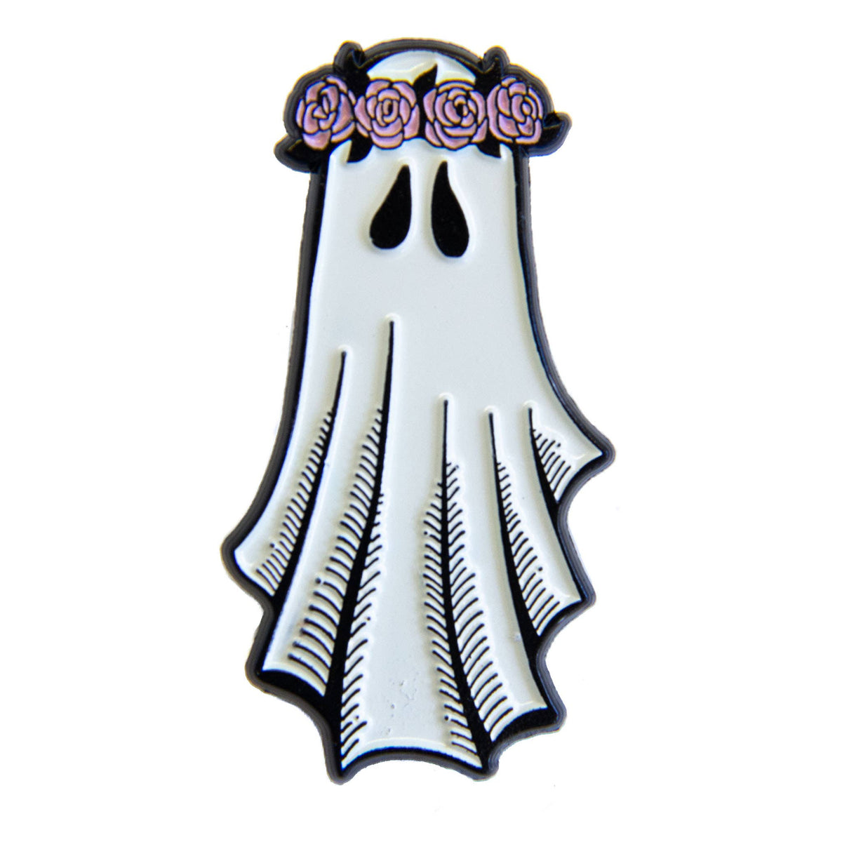 Ectogasm - Flower Crown Ghost Enamel Pin