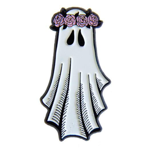 Ectogasm - Flower Crown Ghost Enamel Pin