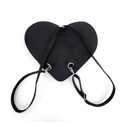 Glow in the Dark Frankenstein Bride Heart Backpack, Gothic Horror Mini Backpack Purse, Convertible Witchy Bag