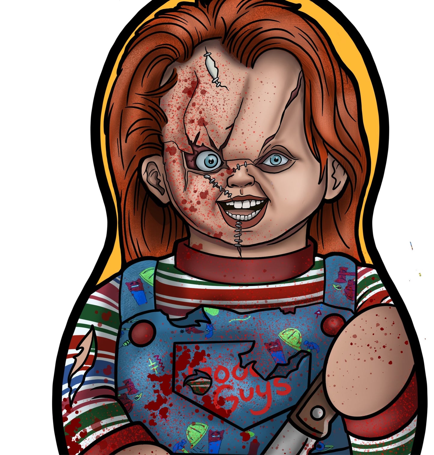 Chucky or TIffany Inspired Plush Doll (The Cuddle Cult)