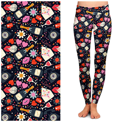 "Love Struck" Buttery Soft Leggings by Lipstick & Chrome One Size
