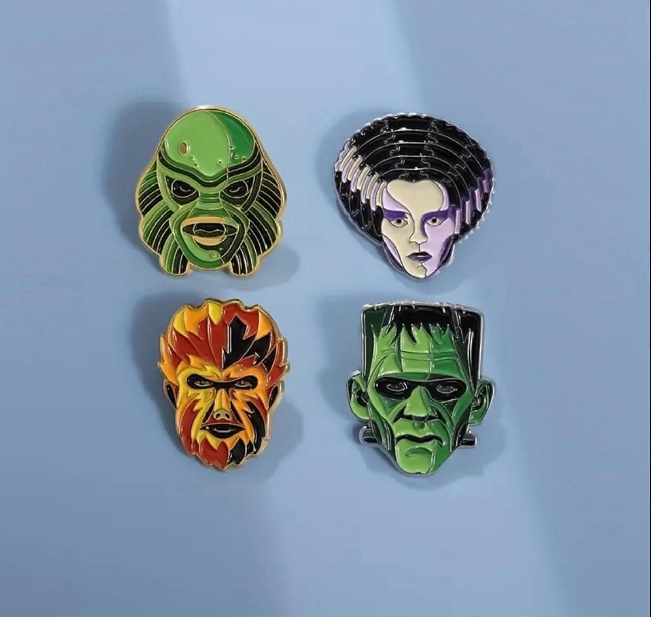 Movie Monsters Enamel Pins