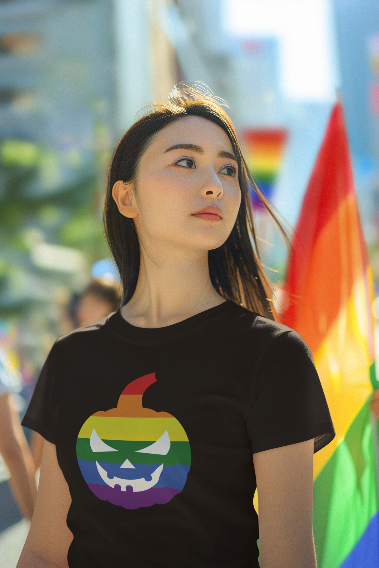 Pride Jack-O-Lantern Rainbow Tee - Unisex Shirt