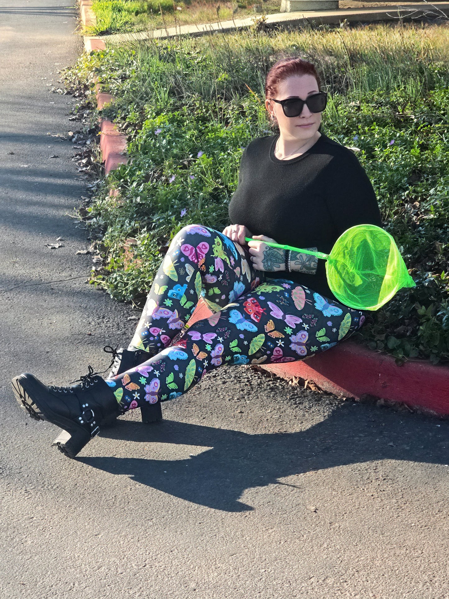 Rainbow Butterflies Leggings - High-quality Handcrafted Vibrant Spring Easter