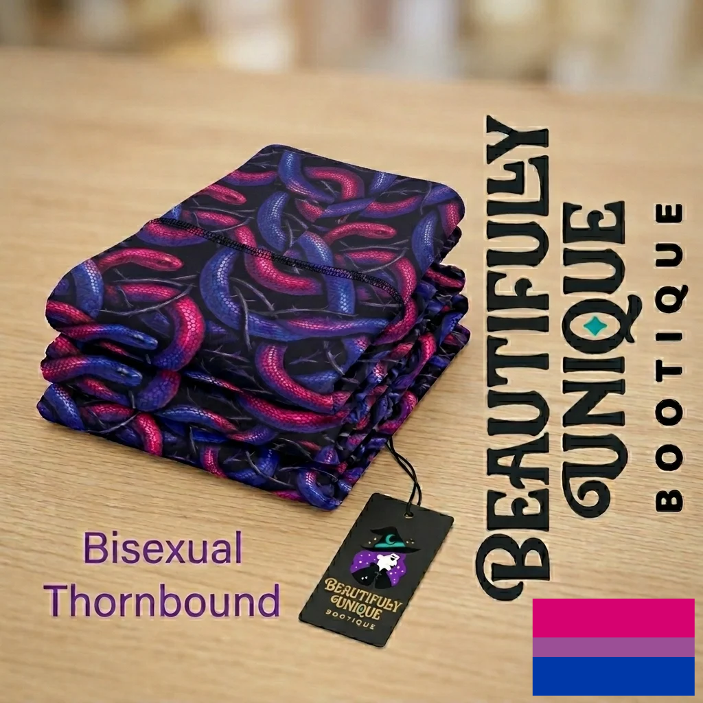 Bisexual Thornbound Exclusive Leggings - High-quality Handcrafted Vibrant LGBTQ+ Pride