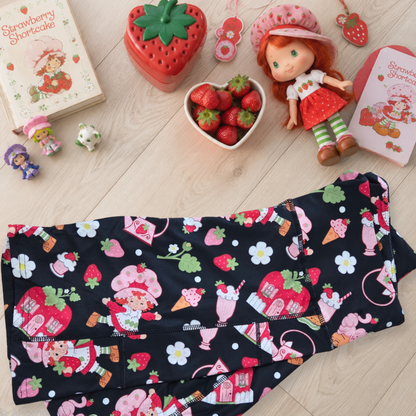 “SSC" Biker Shorts with Pockets (Limited Edition – The Sketchy Pumpkin) Strawberry