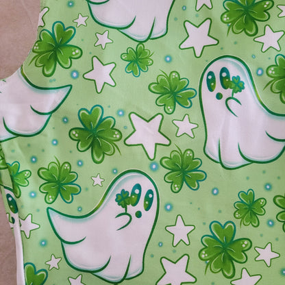 St Pat Ghosts (Semi-Exclusive) - Cartoon Shamrock St Patrick's Day Green High-quality Handcrafted Vibrant Leggings