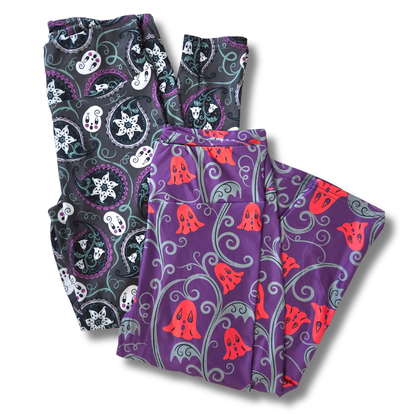 “Purple Paisley Gus Ghosts” Leggings (Limited Edition – Johanna Parker Exclusive)
